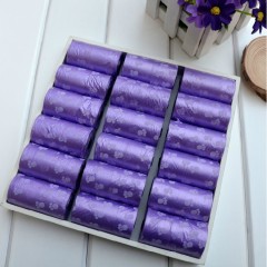 Manufacturer wholesale PE biodegradable custom logo printed design waste poop bags for dog use