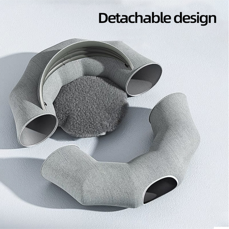 Wholesale Foldable Collapsible Suede Cat Tunnel Round