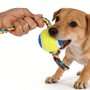 Wholesale Custom Logo Chew Dog Rope Toys with Tennis Ball