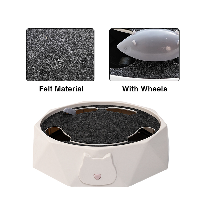 Manufacturer wholesale electric smart cat round toy with mouse