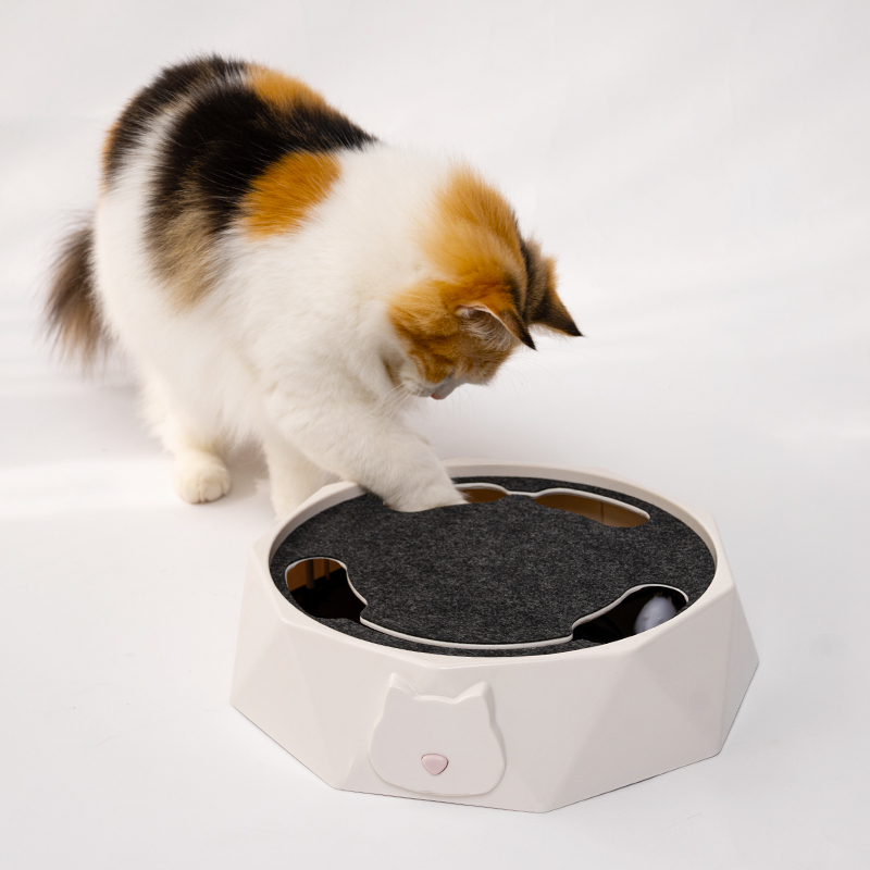 Manufacturer wholesale electric smart cat round toy with mouse