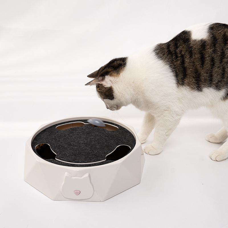 Manufacturer wholesale electric smart cat round toy with mouse