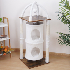 Manufacturer wholesale white solid wood cat house