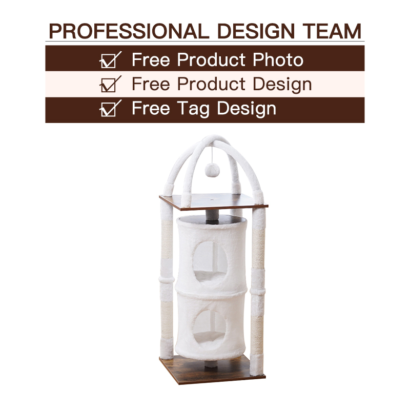 Manufacturer wholesale white solid wood cat house