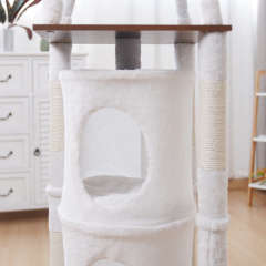 Manufacturer wholesale white solid wood cat house