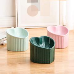Manufacturer wholesale heart design ceramic cat food bowl