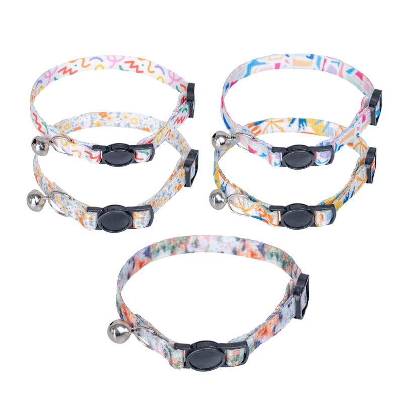 Manufacturer Wholesale Multi-Pattern Adjustable Cheap Cat Accessories Collar