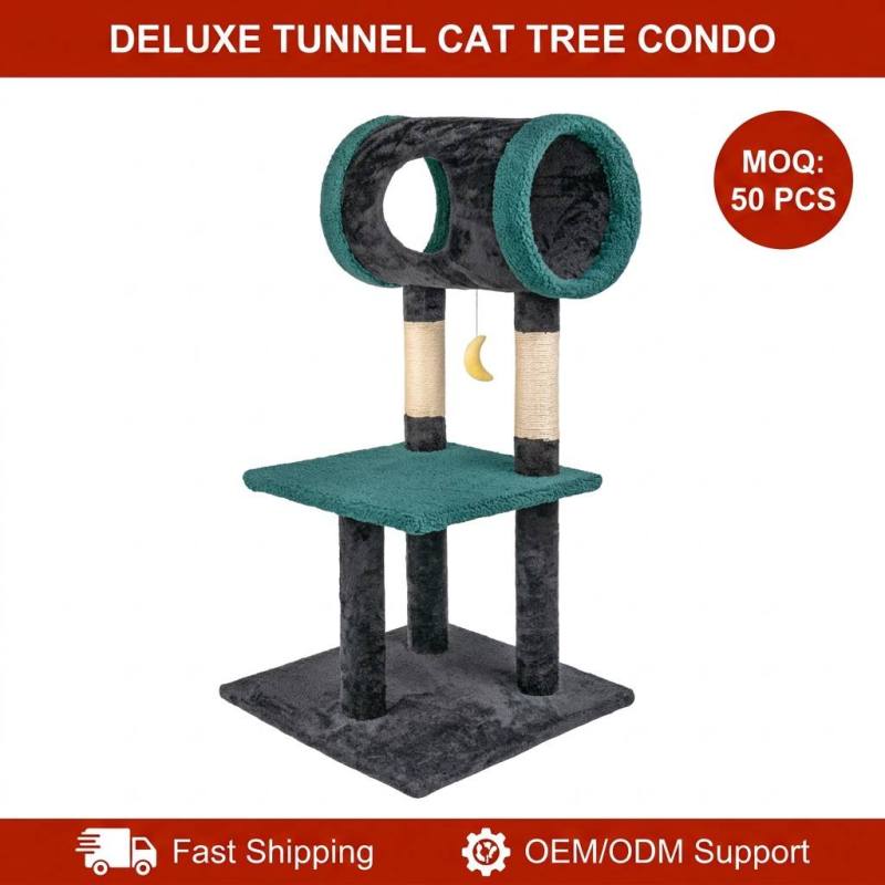 Manufacturer Wholesale High Quality Sisal Tunnel Luxury Cat Tree Wood