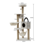 Manufacturer wholesale sisal stable cat scratcher condo with hammock