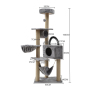 Manufacturer wholesale sisal stable cat scratcher condo with hammock