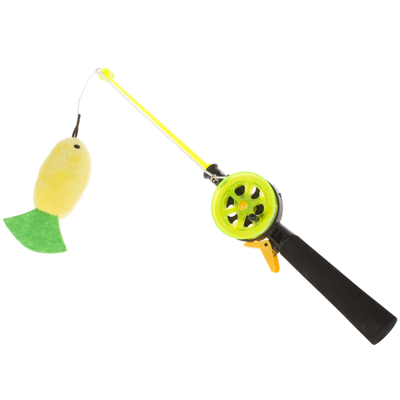 wholesale manufacturer fish plush pole interactive cheap teaser cat toy