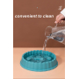 Manufacturer wholesale orange blue green yellow plastic slow feeder dog bowl round design