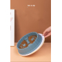 Manufacturer wholesale orange blue green yellow plastic slow feeder dog bowl round design