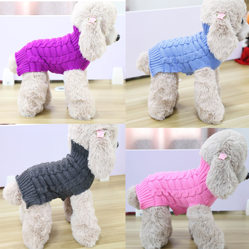 Manufacturer wholesale hand crochet winter warm dog knitted sweater