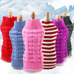 Manufacturer wholesale hand crochet winter warm dog knitted sweater