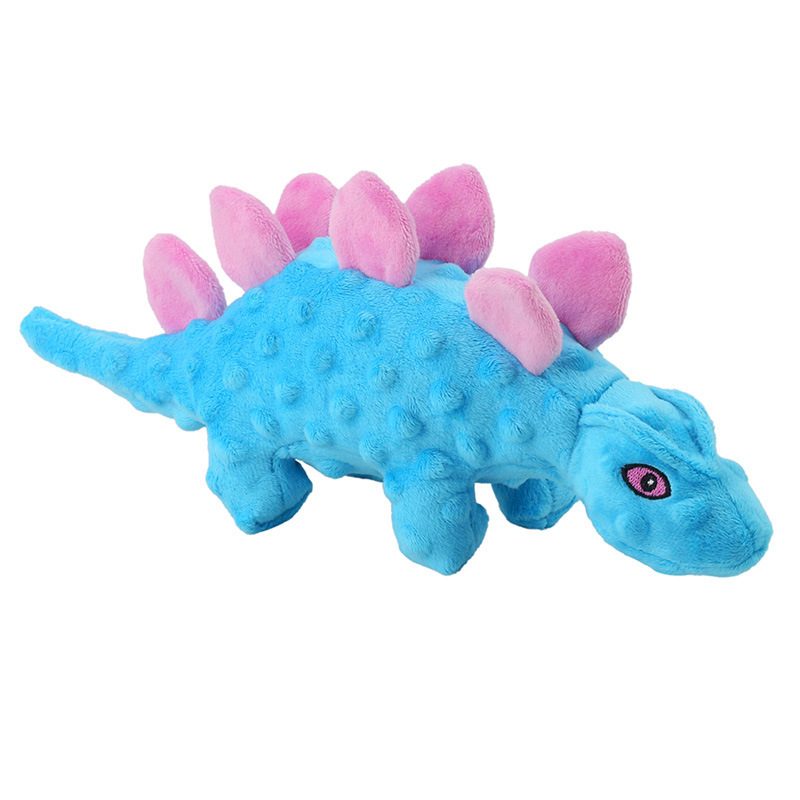 Manufacturer wholesale dinosaur design dog plush toy with tpr ball