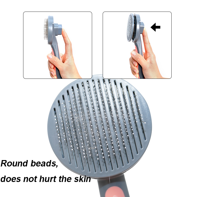 Manufacturer wholesale one-click hair removal cat dog comb with round beads