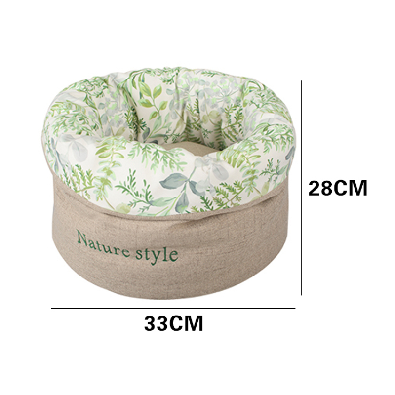 Manufacturer wholesale new design nature stye barrel shape cat dog bed