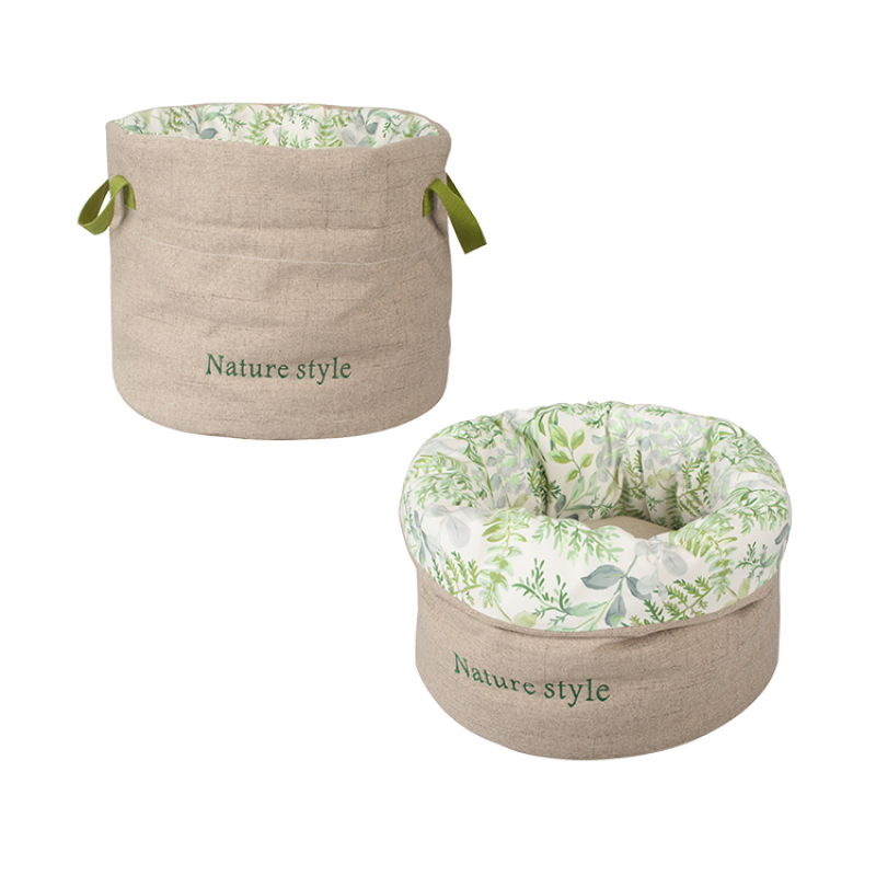 Manufacturer wholesale new design nature stye barrel shape cat dog bed