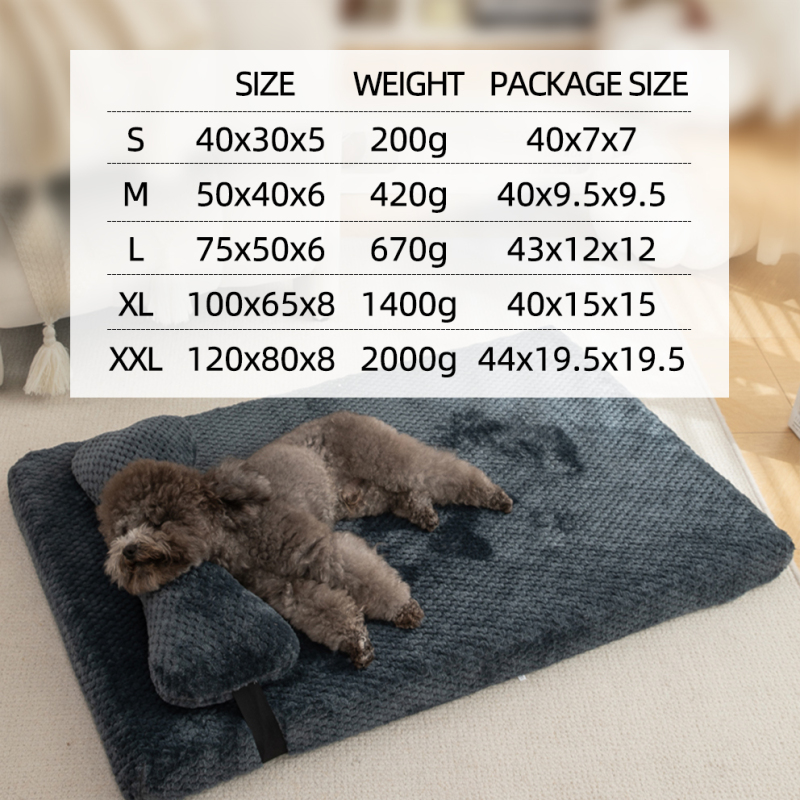 Manufacturer Wholesale Custom Logo Pet Supplier Large Orthopedic Mamory Foam Dog Bed With Pillow