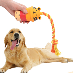 Manufacturer Wholesale Squeaky Rope Cute Cup Chew Dog Toys Latex