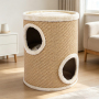 Wholesale OEM Beige Board Short Plush Cat Tunnel Toy