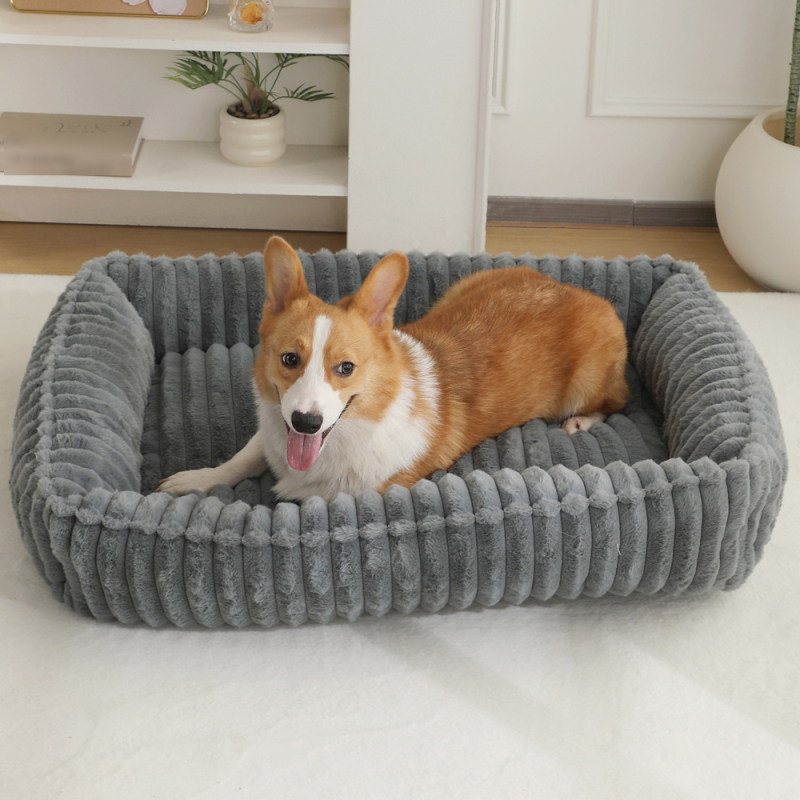 Wholesale Custom Logo Pet Product Plush Cat Dog Bed