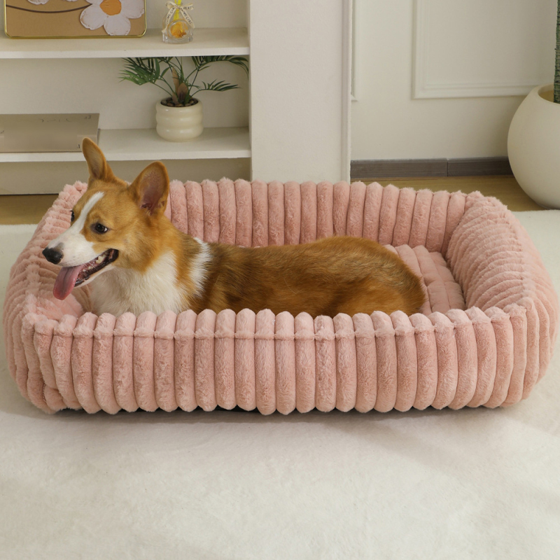 Wholesale Custom Logo Pet Product Plush Cat Dog Bed