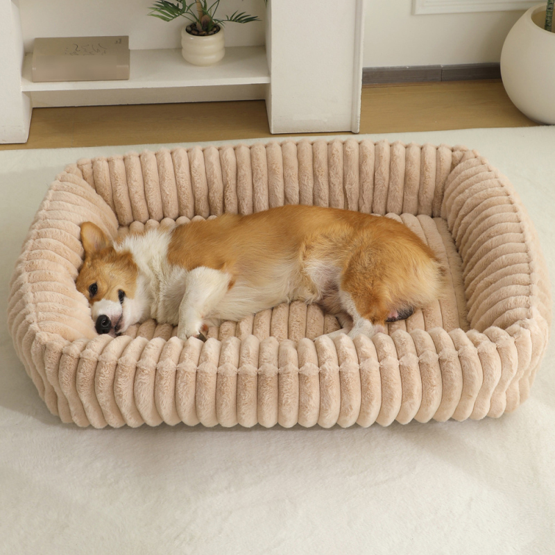 Wholesale Custom Logo Pet Product Plush Cat Dog Bed