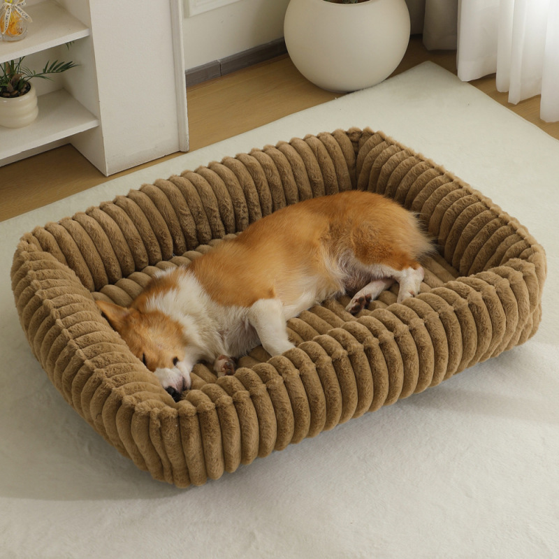 Wholesale Custom Logo Pet Product Plush Cat Dog Bed