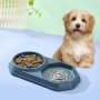Manufacturer wholesale green yellow blue pink slow feeder dog bowls with lick mat