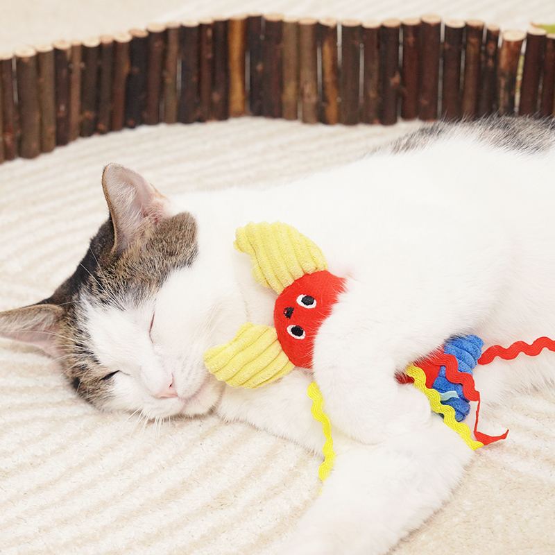 Manufacturer wholesale shrimp crab plush cat product