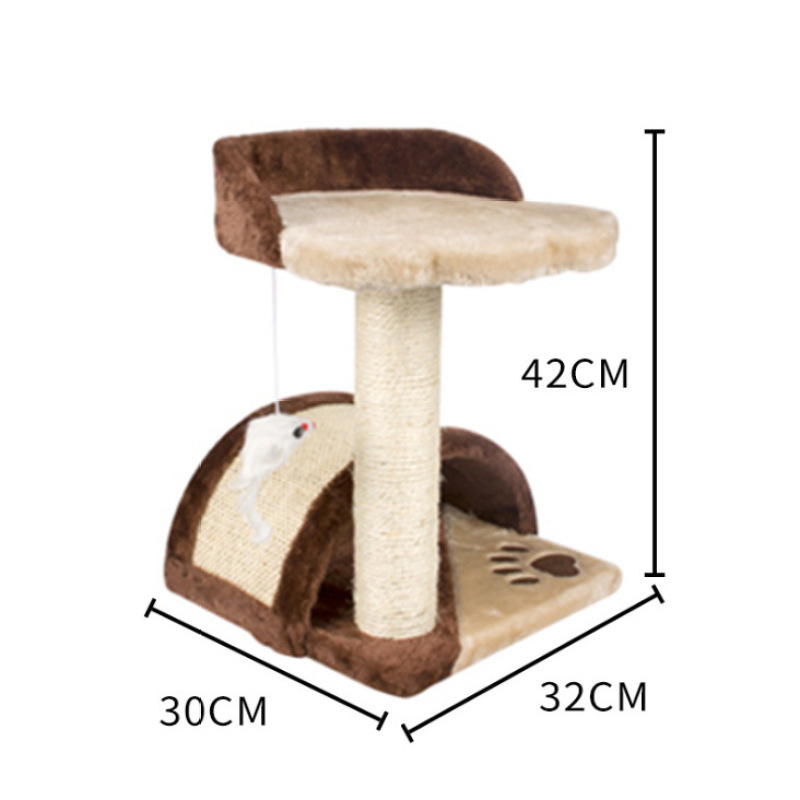Manufacturer wholesale short plush soft bite resistance sisal cat small scratcther
