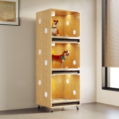 Wholesale Luxury Solid Wood Large Indoor Villa Dog Cat Cage