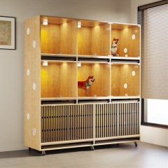 Wholesale Luxury Solid Wood Large Indoor Villa Dog Cat Cage