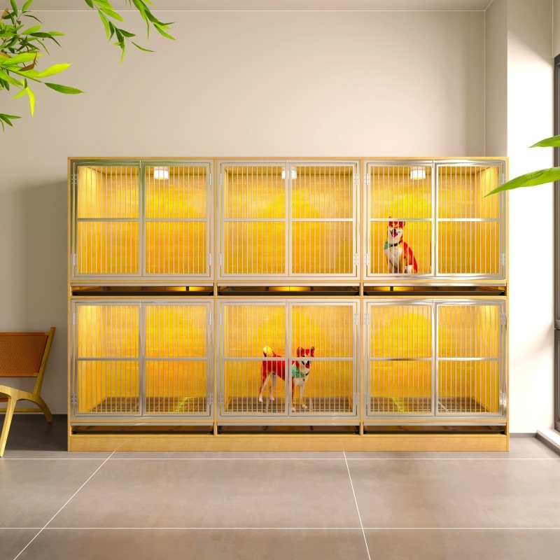 Wholesale Luxury Solid Wood Large Indoor Villa Dog Cat Cage