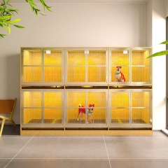 Wholesale Luxury Solid Wood Large Indoor Villa Dog Cat Cage