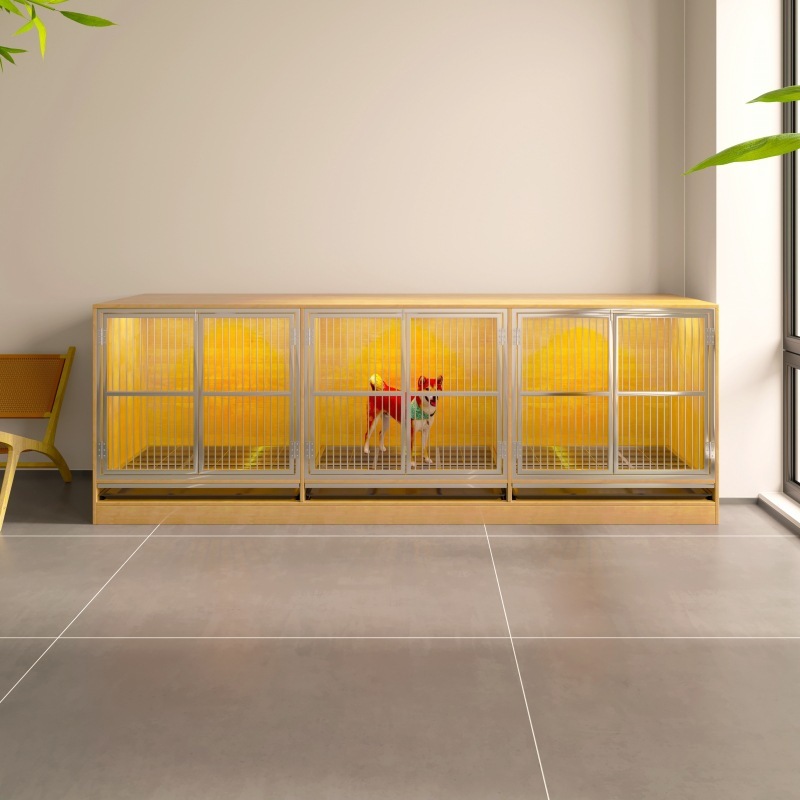 Wholesale Luxury Solid Wood Large Indoor Villa Dog Cat Cage