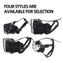 Wholesale Black Adjustable Breathable Luxury Dog Muzzle Cowhide
