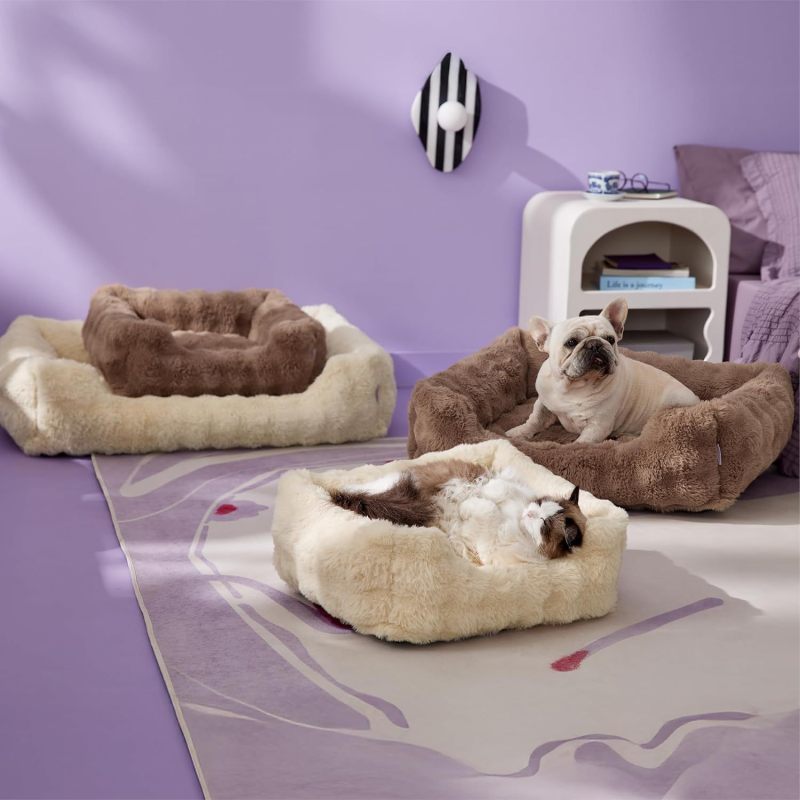 Wholesale Custom Logo Plush Pet Supplier Cat Dog Bed Luxury