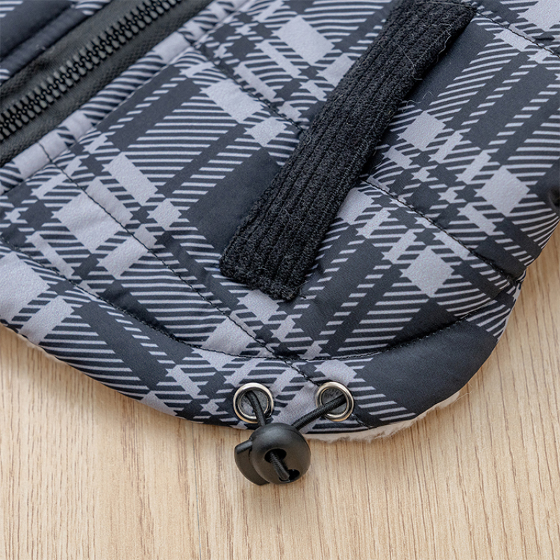 Manufacturer wholesale custom logo corduroy plaid dog coat winter
