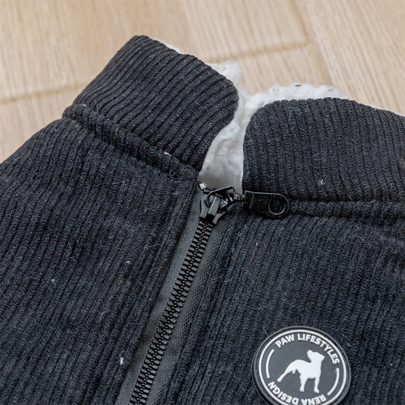 Manufacturer wholesale custom logo corduroy plaid dog coat winter