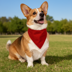 Wholesale White Red Pet Dog Bandanas Custom