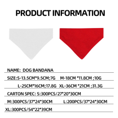 Wholesale White Red Pet Dog Bandanas Custom