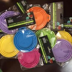 Promotion Colorful Plastic Pet Can Cover With Spoon