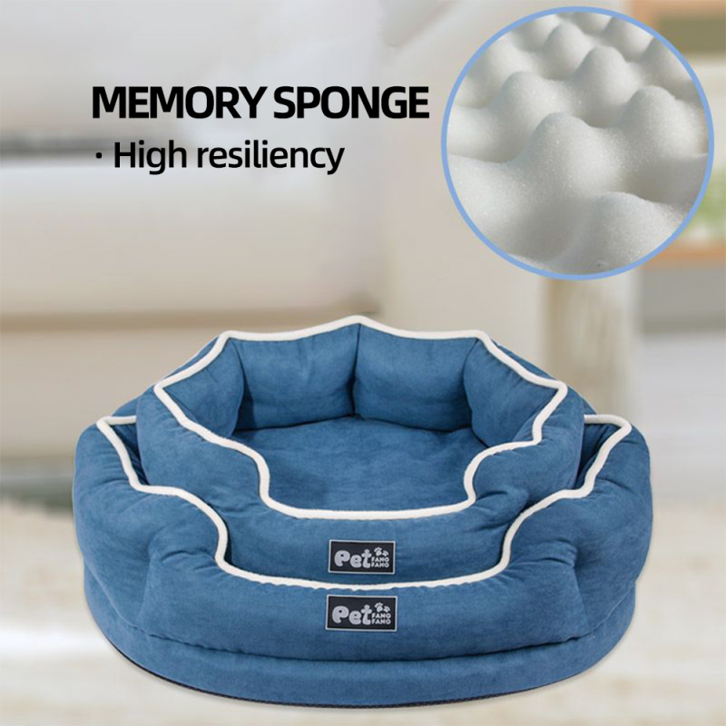 Wholesale Custom Logo Pet Product Memory Foam Detachable Cat Dog Bed Luxury