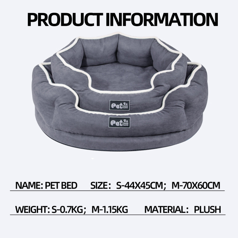 Wholesale Custom Logo Pet Product Memory Foam Detachable Cat Dog Bed Luxury