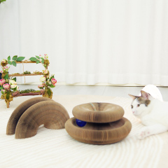 Manufacturer wholesale deformable foldable interactive corrugated cat scratcher cardboard