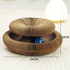 Manufacturer wholesale deformable foldable interactive corrugated cat scratcher cardboard