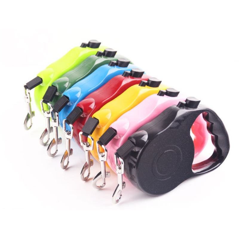 Manufacturer wholesale 3m 5m plastic nylon multi-colors pet dog automatic retractable leash